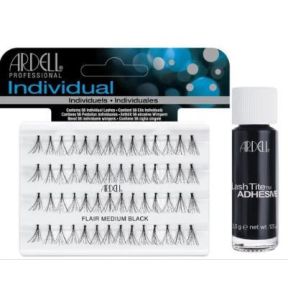 Ardell Duralash Flair Individual Lashes Medium And Lash Tite Adhesive Dark